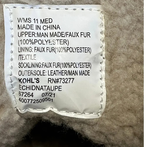 SONOMA Womens Gray Stone 11M Echidna Sherpa Cuff Hiking Ankle Boot - Picture 8 of 10